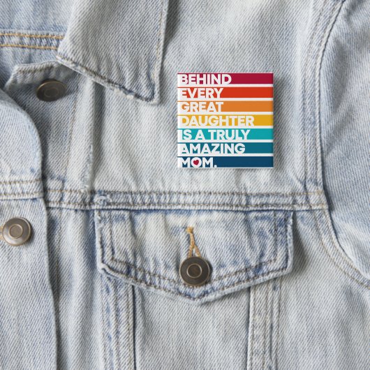 Nice Design Expression Text voor Moederdag Vierkante Button 5,1 Cm (In situ)