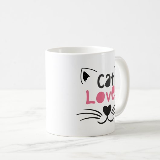 Nice design for cat lovers koffiemok (Voorkant rechts)