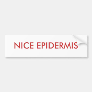 NICE EPIDERMIS BUMPERSTICKER