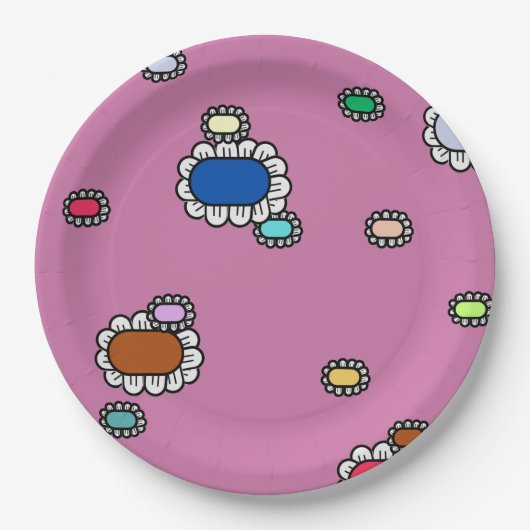 nice flowers papieren bordje (Voorkant)