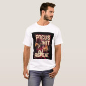 Nice focus hit repeat image  t-shirt (Voorkant volledig)