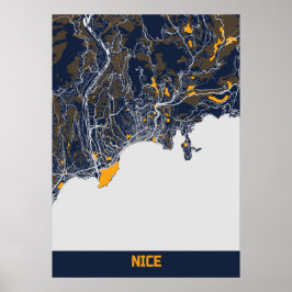 Nice - France Bluefresh City Map Poster