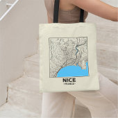 Nice, France City Map Tote Bag