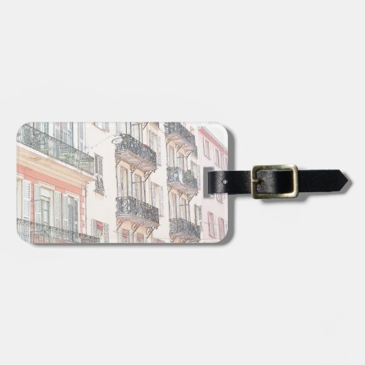 Nice France City Streets Bagagelabel (Voorkant horizontaal)