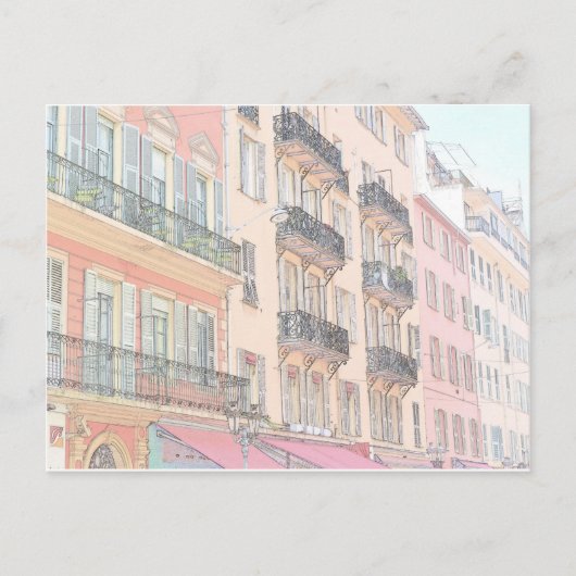 Nice France City Streets Briefkaart (Voorkant)