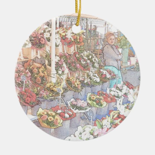 Nice France Farmers Market Keramisch Ornament (Voorkant)