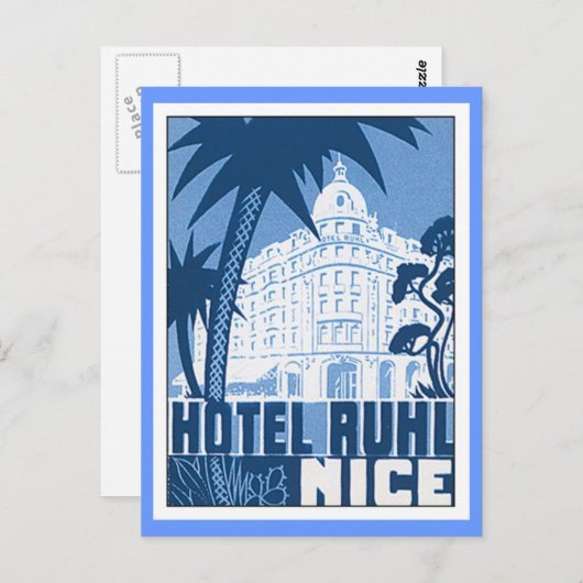 Nice France Hotel Briefkaart (Voorkant / Achterkant)