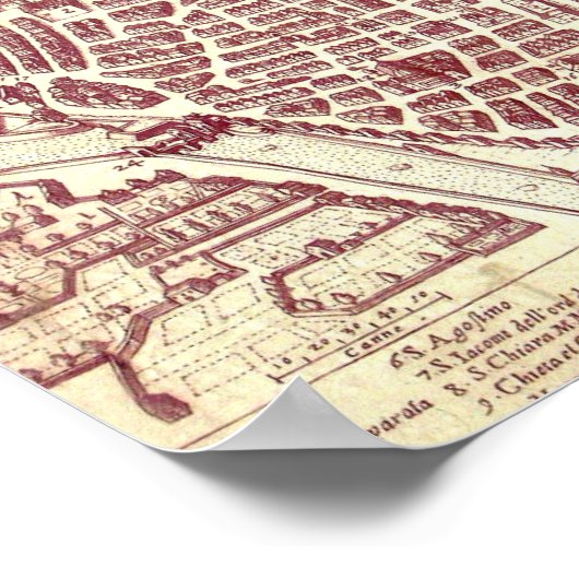 Nice France Map Poster (Hoek)