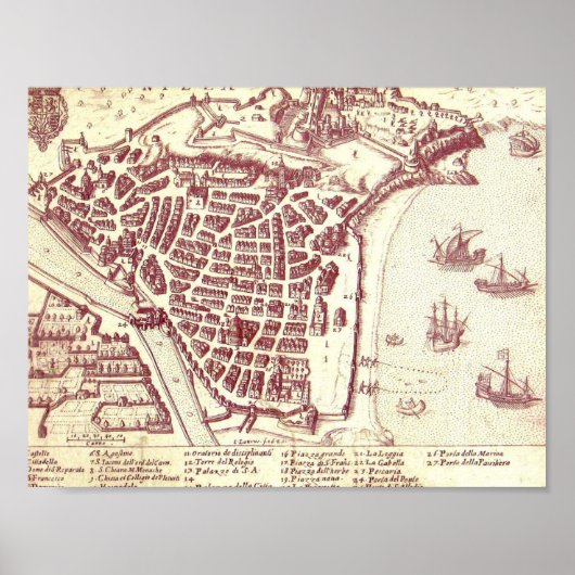 Nice France Map Poster (Voorkant)