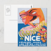 Nice France Mars Briefkaart (Voorkant / Achterkant)