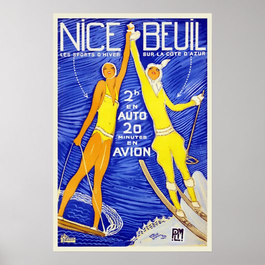 Nice France Riviera Vintage Poster (Voorkant)