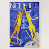 Nice France Riviera Vintage Poster Legpuzzel (Verticaal)