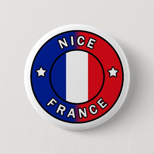 Nice France Ronde Button 5,7 Cm (Voorkant)