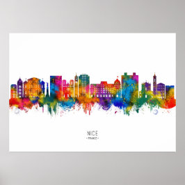 Nice France Skyline Poster