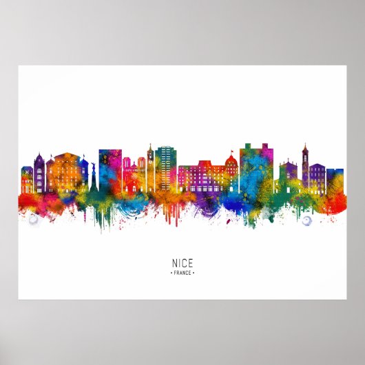 Nice France Skyline Poster (Voorkant)
