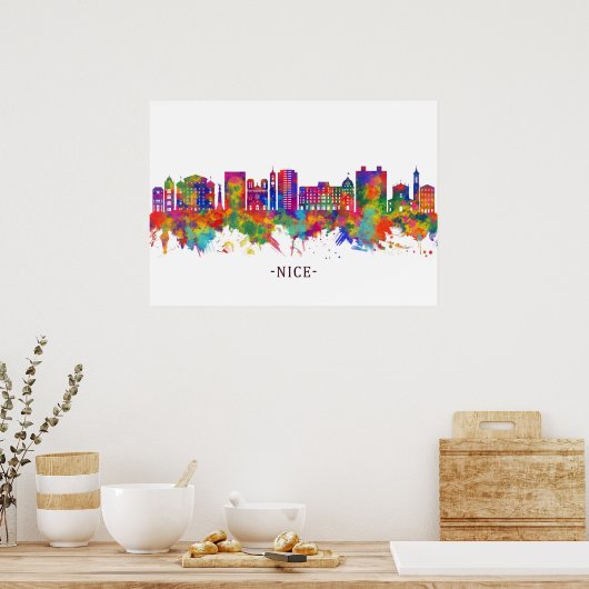Nice France Skyline Poster (Keuken)