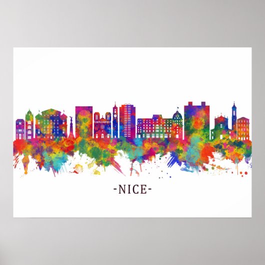 Nice France Skyline Poster (Voorkant)