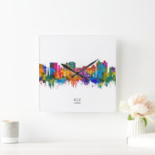 Nice France Skyline Vierkante Klok (Huis)