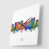 Nice France Skyline Vierkante Klok (Hoek)