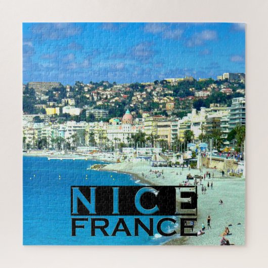 Nice France Square Puzzle Legpuzzel (Verticaal)
