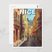 Nice France Travel Briefkaart (Voorkant / Achterkant)