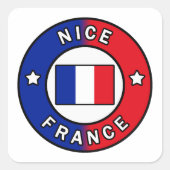 Nice France Vierkante Sticker (Voorkant)