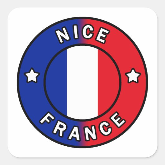 Nice France Vierkante Sticker (Voorkant)