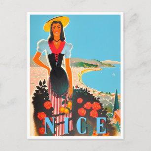 Nice France vintage-reis Briefkaart