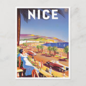 Nice France vintage-reis Briefkaart (Voorkant)