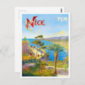 Nice France vintage-reis Briefkaart (Voorkant / Achterkant)
