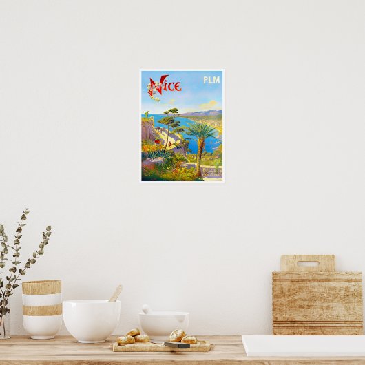Nice France vintage-reis Poster (Keuken)