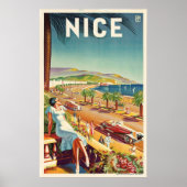 Nice France Vintage Travel Poster (Voorkant)