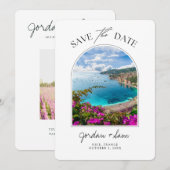 Nice France Wedding Save the Date Kaart (Voorkant / Achterkant)
