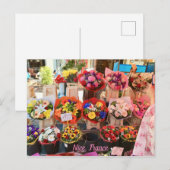 Nice, Frankrijk - Bloedmarkt - Marche aux Fleurs Briefkaart (Voorkant / Achterkant)