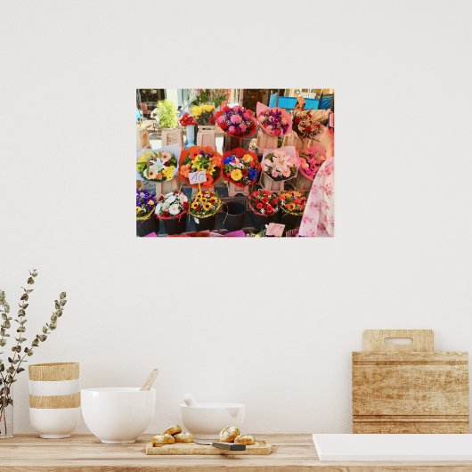 Nice , Frankrijk - Bloemmarkt Poster (Keuken)