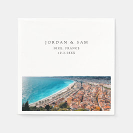 Nice Frankrijk Bruiloft Custom Cocktail servet