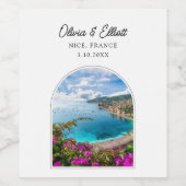 Nice Frankrijk Bruiloft Wijn Label Etiket (Enkel label)