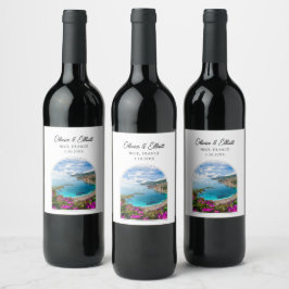 Nice Frankrijk Bruiloft Wijn Label Wijn Etiket
