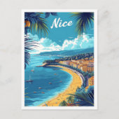 Nice Frankrijk  Kunst Reizen Illustratie Briefkaart (Voorkant)