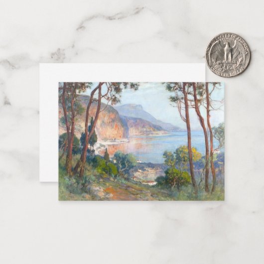 Nice, Frankrijk - landschapsschilderkunst Notitiekaartje (Voorkant / Achterkant in situ)