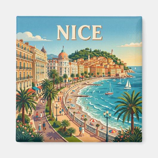 Nice, Frankrijk Magneet (Voorkant)