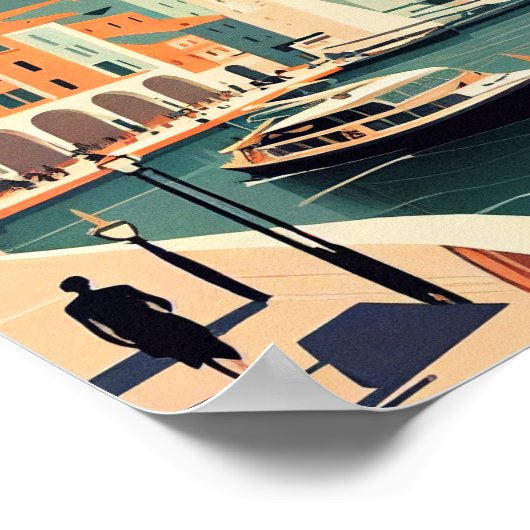 Nice Frankrijk - Minimalistisch  kunstPoster Poster (Hoek)