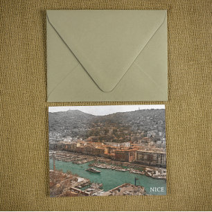 Nice Frankrijk Port Lympia Panorama Uitzicht Briefkaart