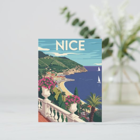 Nice Frankrijk Reisposter Briefkaart (Staand voorkant)