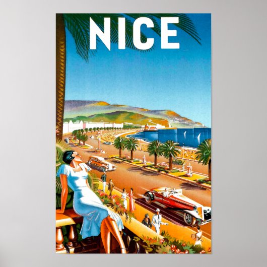 Nice Frankrijk Reisposter Poster (Voorkant)