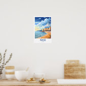 Nice Frankrijk Reisposter Poster (Keuken)