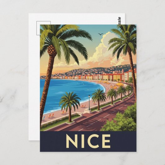  Nice Frankrijk Reizen Briefkaart (Voorkant / Achterkant)