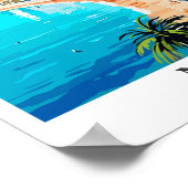 Nice Frankrijk Reizen Kunst Vintage Illustratie Poster (Hoek)