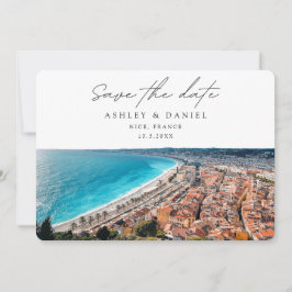 Nice Frankrijk Trouwlocatie Save the Date Kaart