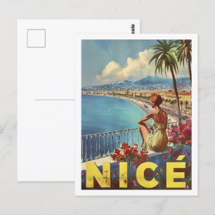 Nice Frankrijk Vintage Beroemde reisplaats Briefkaart